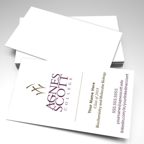 Agnes Scott College Student Business Cards (pack of 250)