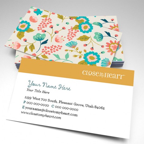 Close To My Heart Floral Business Cards (pack of 250)