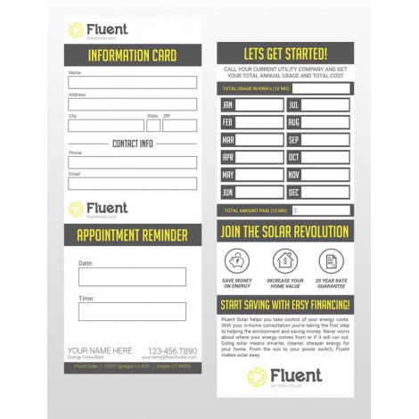 Fluent Tear Away Cards (pack of 100)