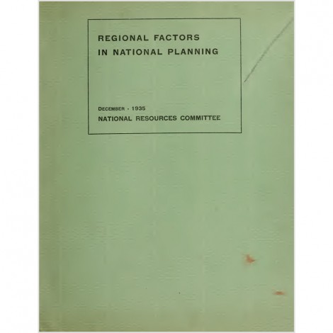 Regional Factors In National Planning Book